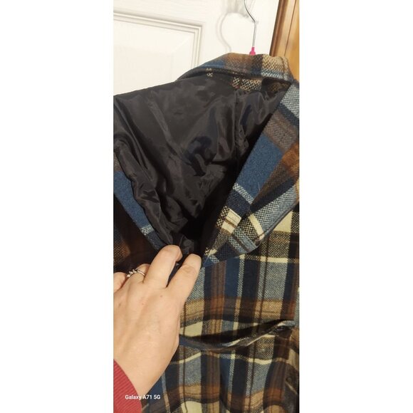Urban Republic Collection Plaid Vintage Coat Winter Size M Womens Christmas - Picture 11 of 15